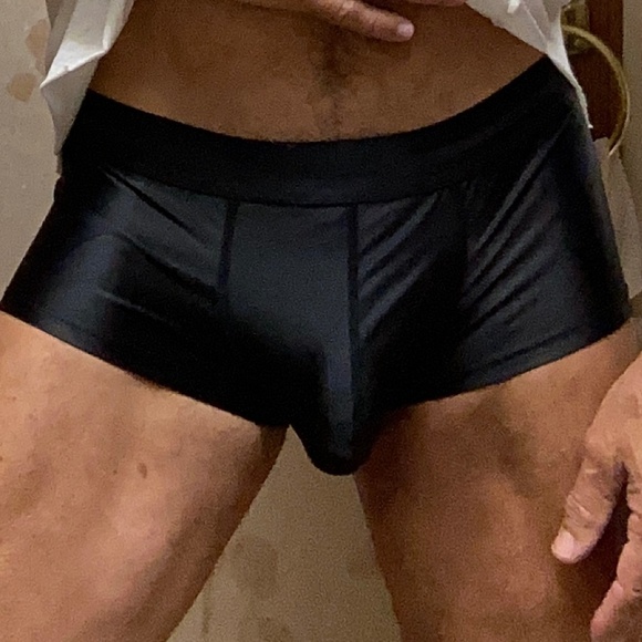 Black , silky , trunks, - Picture 1 of 5